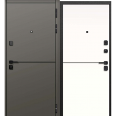 Дверь входная Ferroni 9 СМ МОЛДИНГ Сатин коричневый - Эмалит белый Дверь входная Ferroni 9 СМ МОЛДИНГ Сатин коричневый - Эмалит белый